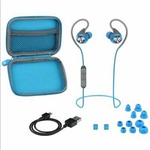 JLab Bluetooth Wireless Blue Earbuds waterproof